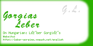 gorgias leber business card